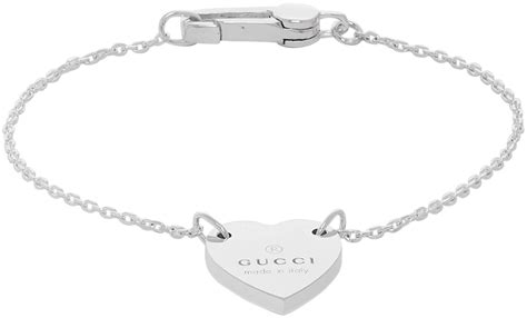 gucci diamantissima bracelet heart|Gucci trademark heart silver bracelet.